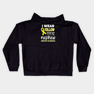 I Wear Yellow For My Nephew Kids Hoodie